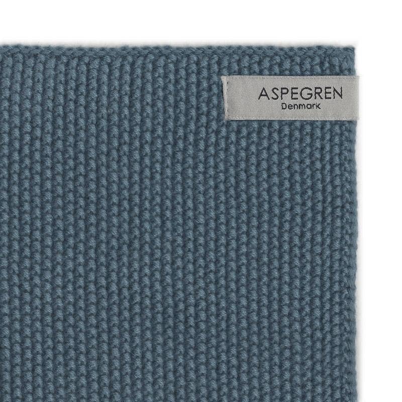 Aspegren Denmark - Dishcloths - Organic Cotton - Set of 2 - Knitted - Blue