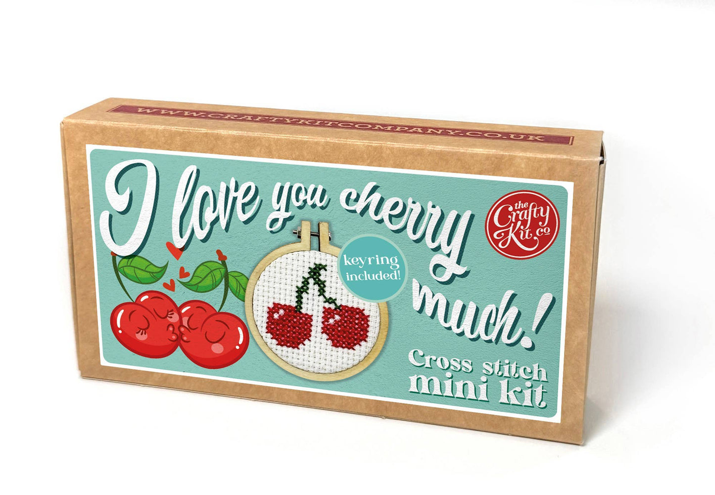 Mini Matchbox Kits - I Love You Cherry Much! Mini Matchbox Cross Stitch Kit