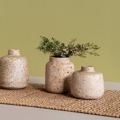 Kinta - Vase Pap Wood Chips T-Upward 16/23 cm