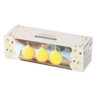 Something Different - Set of 3 Lemon Shaped Candles