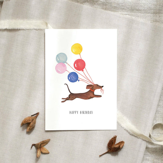 Leo La Douce- Postcard · Birthday Dachshund