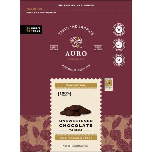 Auro Chocolate: Unsweetened 100% Cacao Tablea